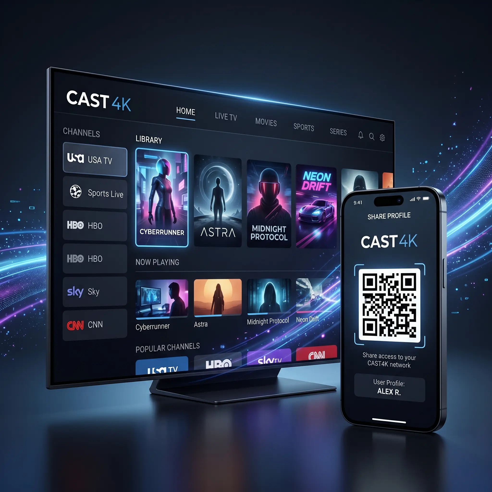 CAST 4k app